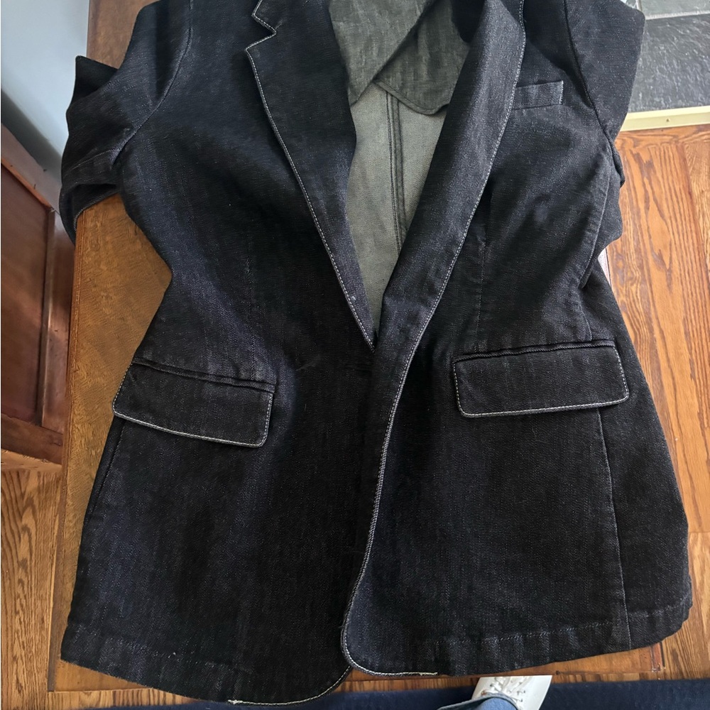 Classic Ralph Lauren Dark Wash Denim Blazer – Size 10 - Picture 6 of 9